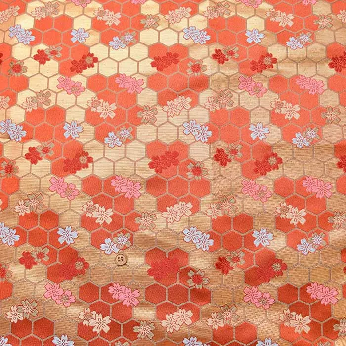 金襴 亀甲と桜