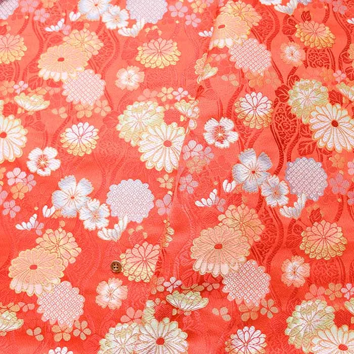 金襴 菊桜鹿の子