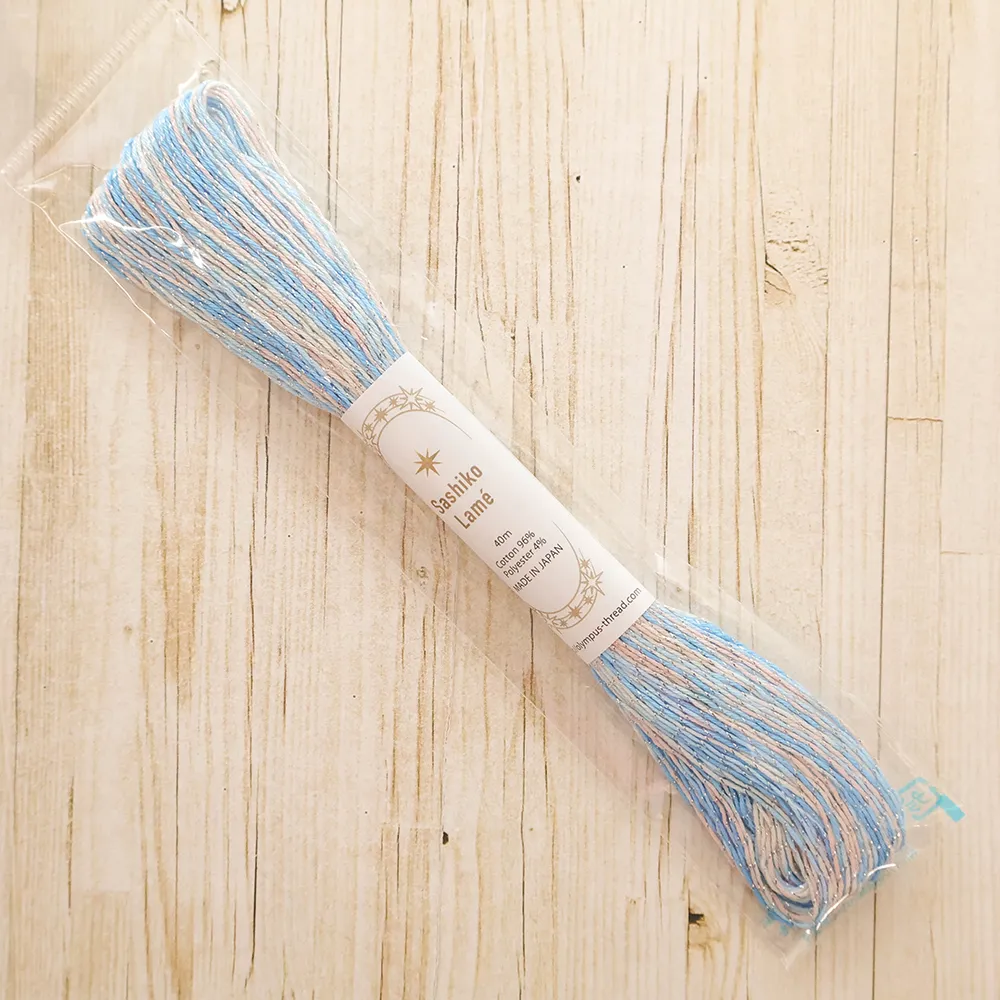 刺し子糸　Sashiko Lame　40ｍ　カラフル